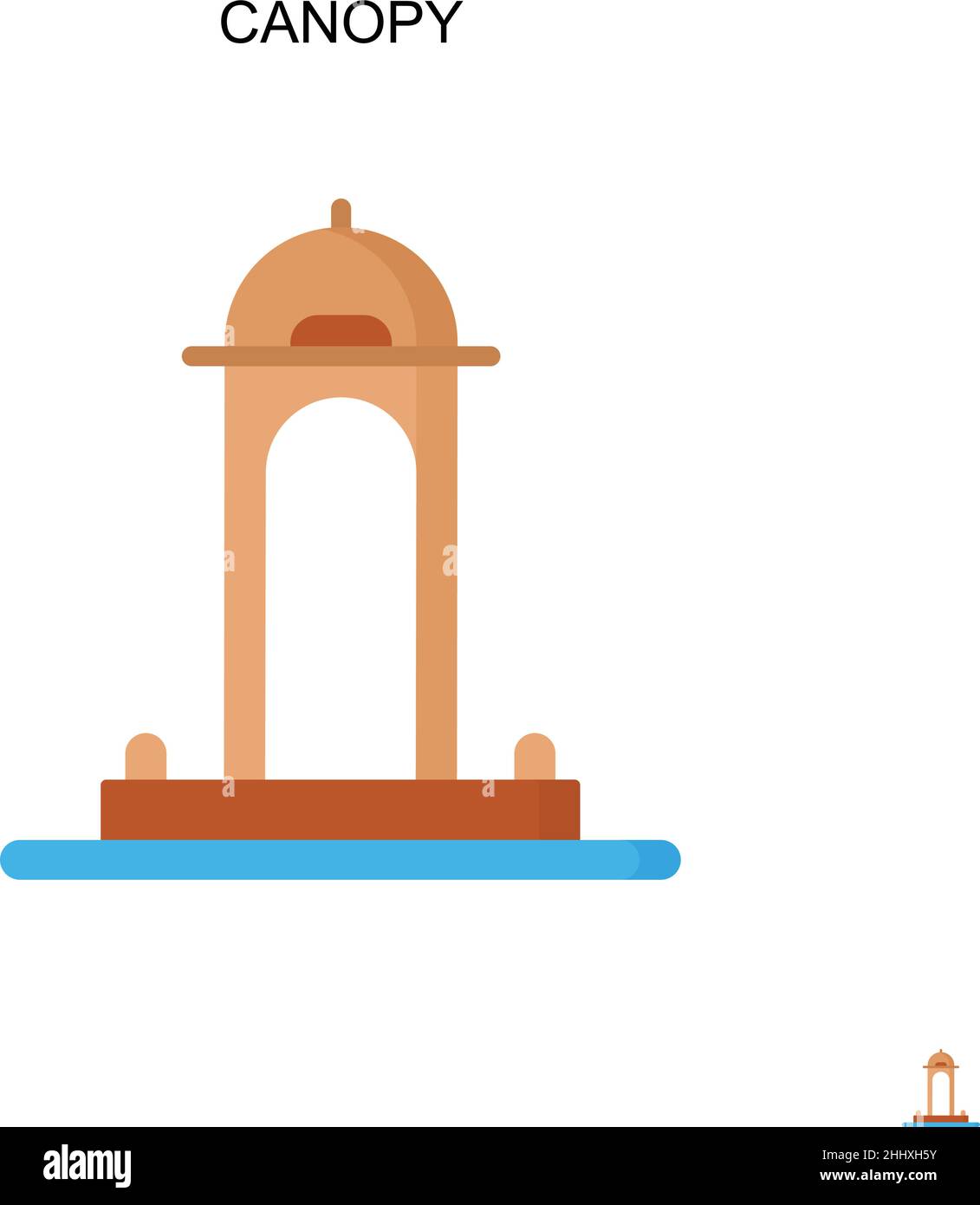 Einfaches Vektorsymbol „Baldachin“. Illustration Symbol Design-Vorlage für Web mobile UI-Element. Stock Vektor