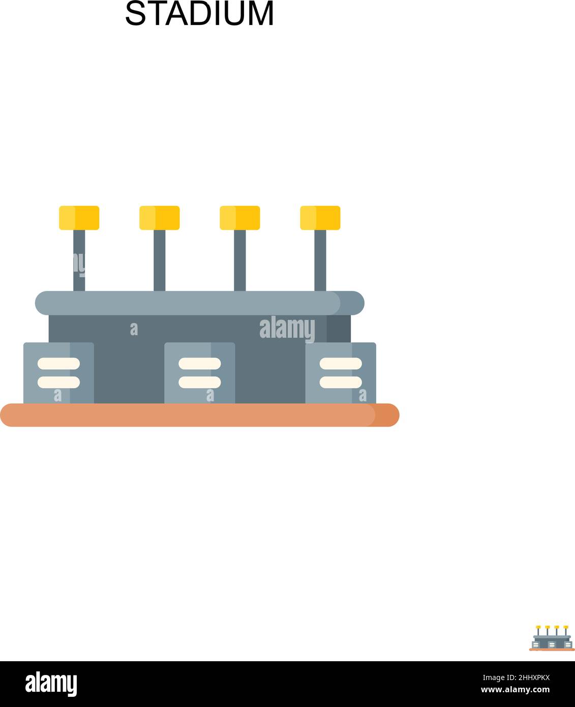 Stadion einfaches Vektor-Symbol. Illustration Symbol Design-Vorlage für Web mobile UI-Element. Stock Vektor