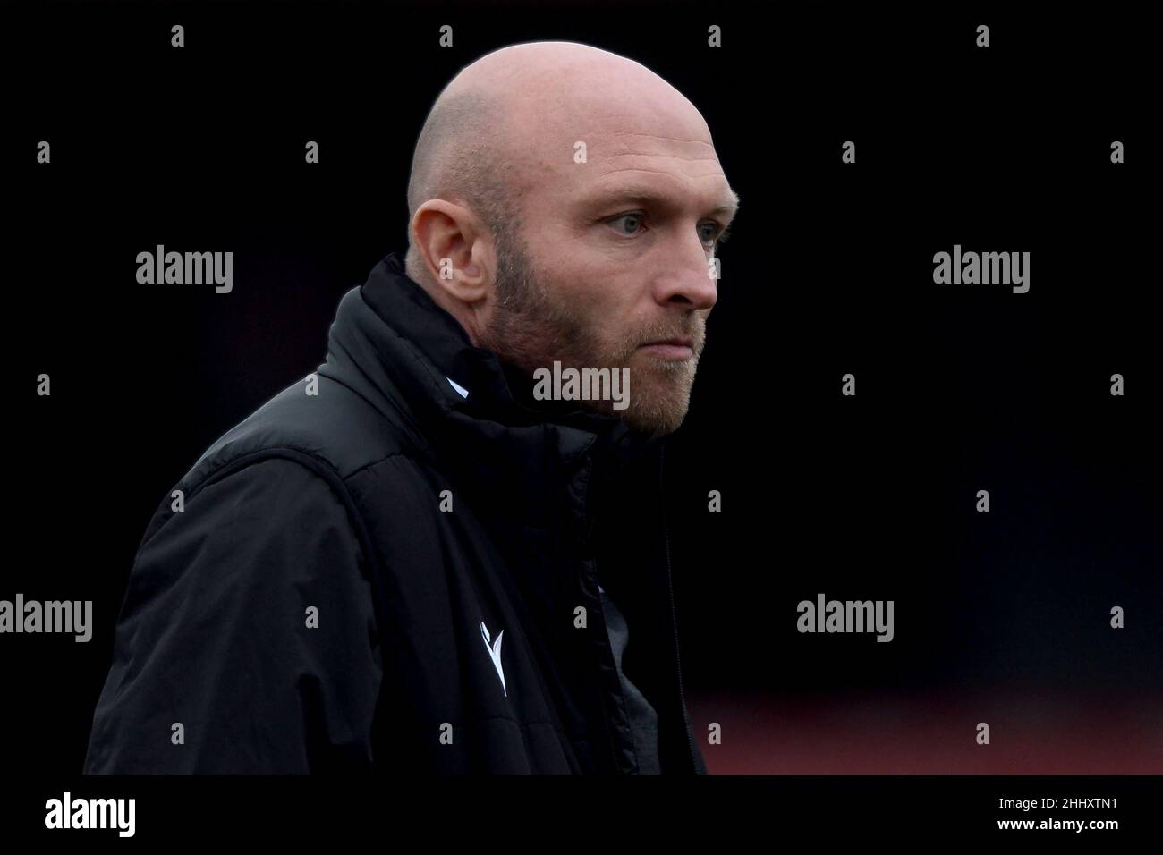 Colchester United Interim Head Coach Wayne Brown - Salford City / Colchester United, Sky Bet League Two, The Peninsula Stadium, Salford, Großbritannien - 22nd. Januar 2022 nur zur redaktionellen Verwendung – es gelten die Einschränkungen von DataCo Stockfoto