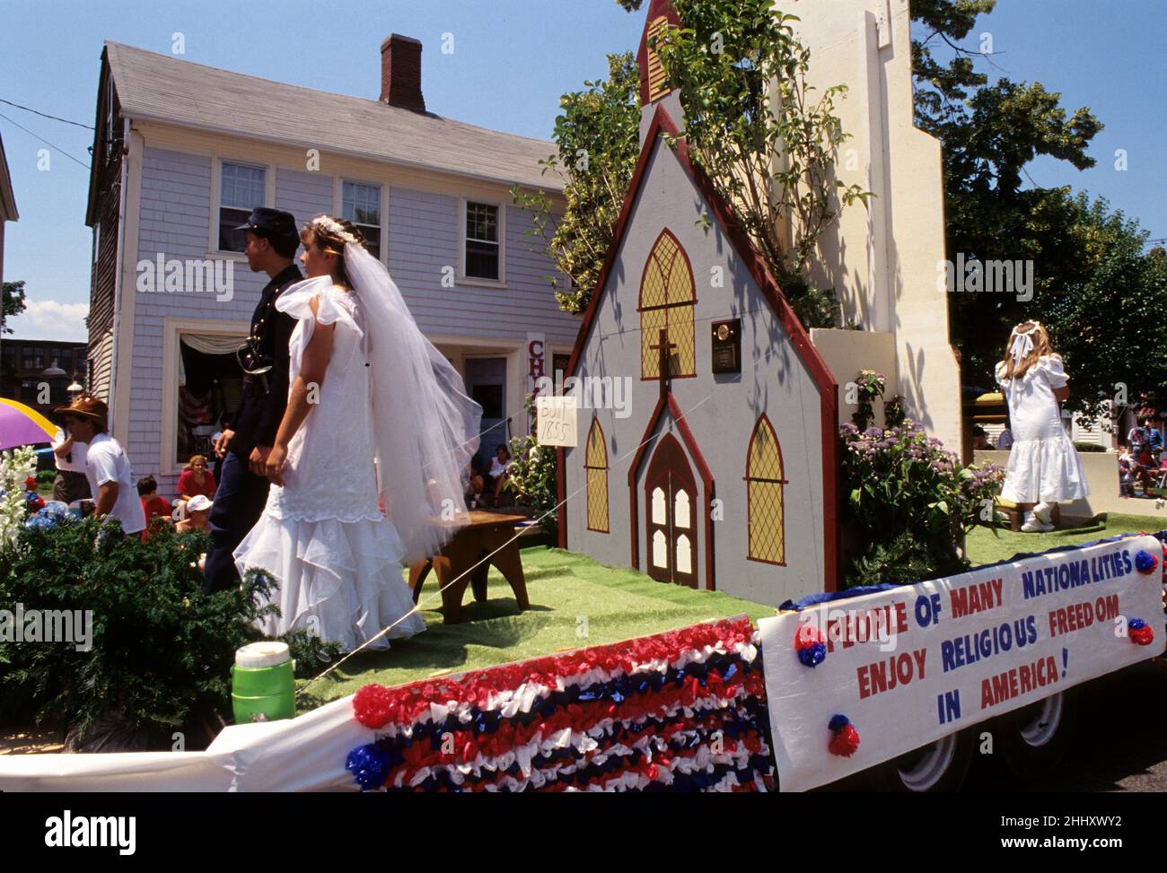 La plus ancienne Parade Bristol RI, Fete Independence 4 Juillet Stockfoto