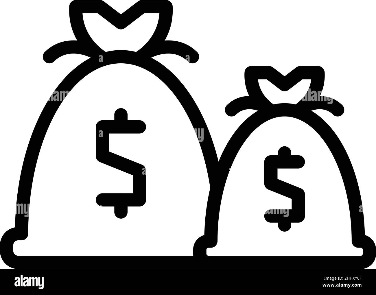 Preisgeld Tasche Symbol Umriss Vektor. Gewinnen Sie Lotterie. Gewinner-Bingo Stock Vektor