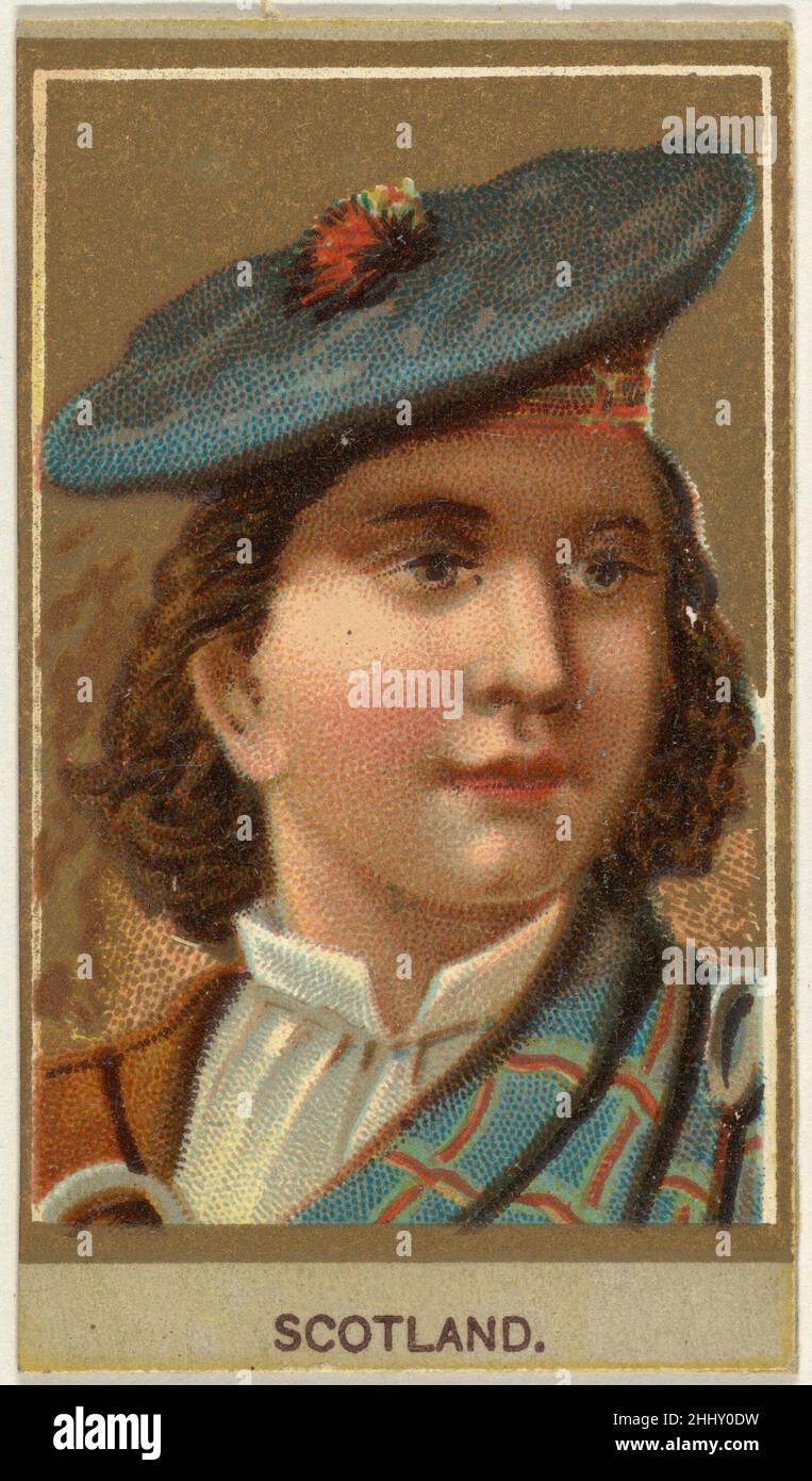 Schottland, aus der Serie Races of Mankind (T181) herausgegeben von Abdul Cigarettes 1881 herausgegeben von Abdul Cigarettes Handelskarten aus der Serie 'Races of Mankind' (T181), die 1881 herausgegeben wurde, um Abdul Cigarettes zu bewerben. Schottland, aus der Serie Races of Mankind (T181), herausgegeben von Abdul Cigarettes 631467 Stockfoto