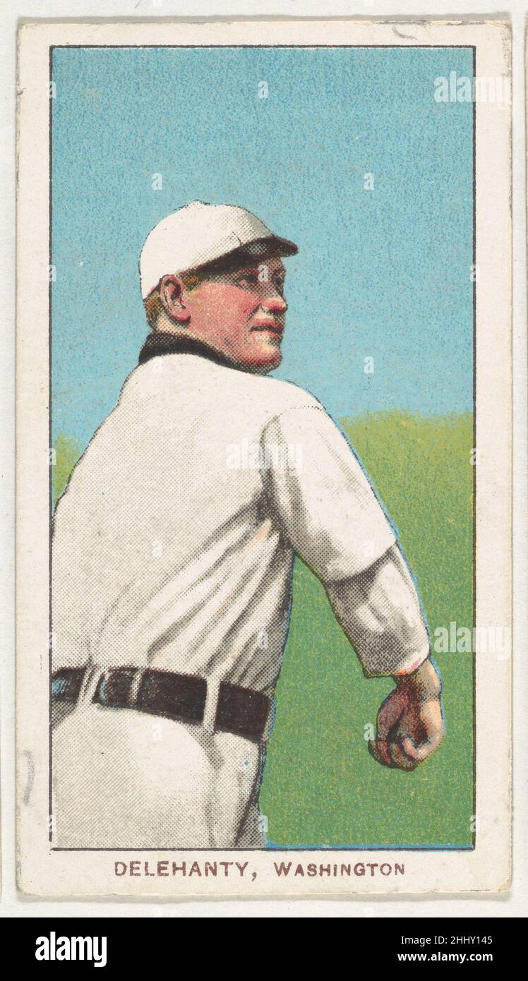 Elehanty, Washington, American League, aus der White Border-Serie (T206) für die American Tobacco Company 1909–11, herausgegeben von der American Tobacco Company, Baseballkarte aus der White Border-Serie (T206), herausgegeben 1909-11, um sechzehn Marken von Zigaretten und losem Tabak zu bewerben, die von der American Tobacco Company vertrieben werden. Elehanty, Washington, American League, aus der White Border Serie (T206) für die American Tobacco Company 413239 Stockfoto