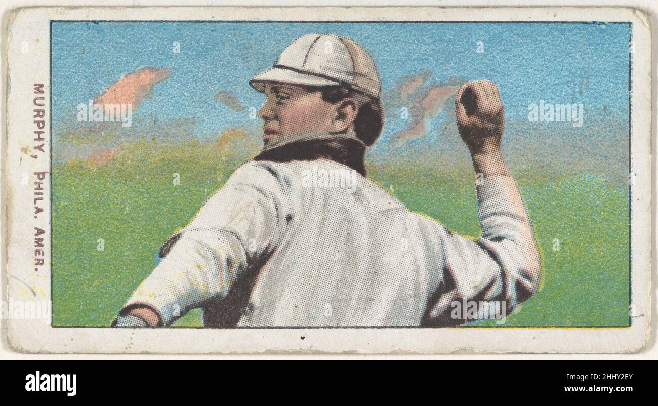 Murphy, Philadelphia, American League, aus der White Border-Serie (T206) für die American Tobacco Company 1909–11, herausgegeben von der American Tobacco Company, Handelskarten aus der White Border-Serie (T206), herausgegeben 1909-11, um sechzehn Marken von Zigaretten und losem Tabak zu bewerben, die von der American Tobacco Company vertrieben werden. Murphy, Philadelphia, American League, aus der White Border-Serie (T206) für die American Tobacco Company 413200 Stockfoto