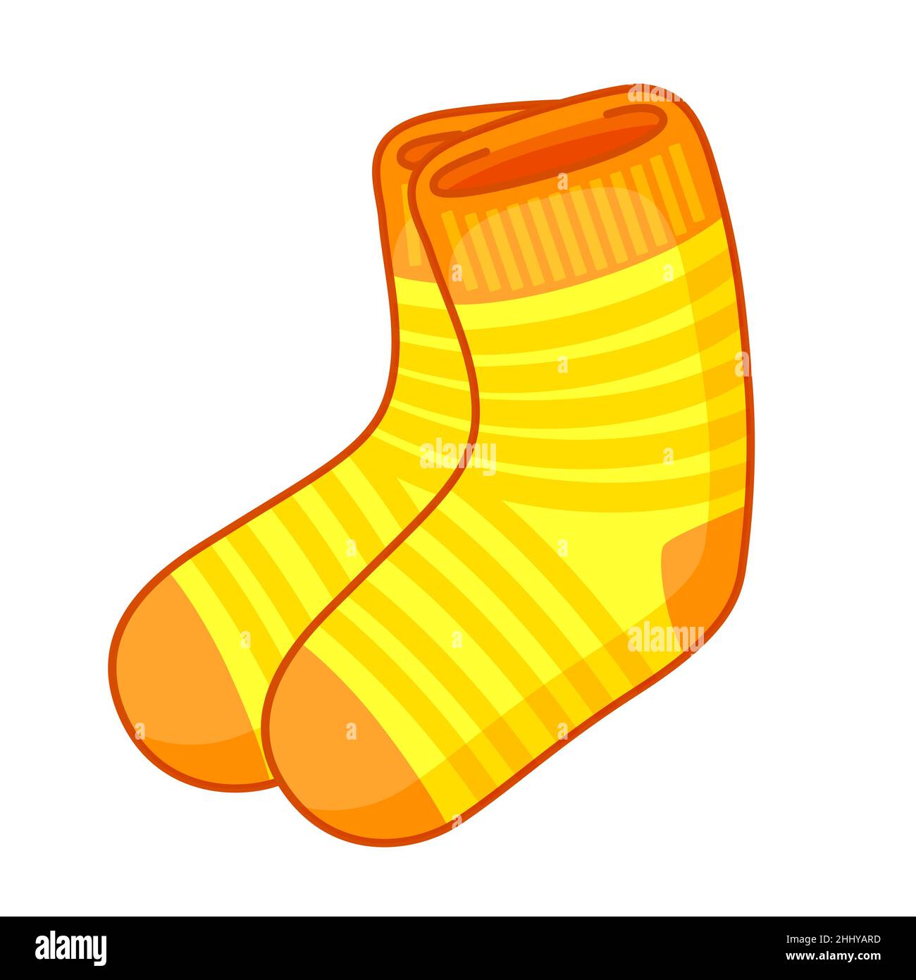 Vector Icon Wintersocken. Witziges Aufkleberelement Stock Vektor