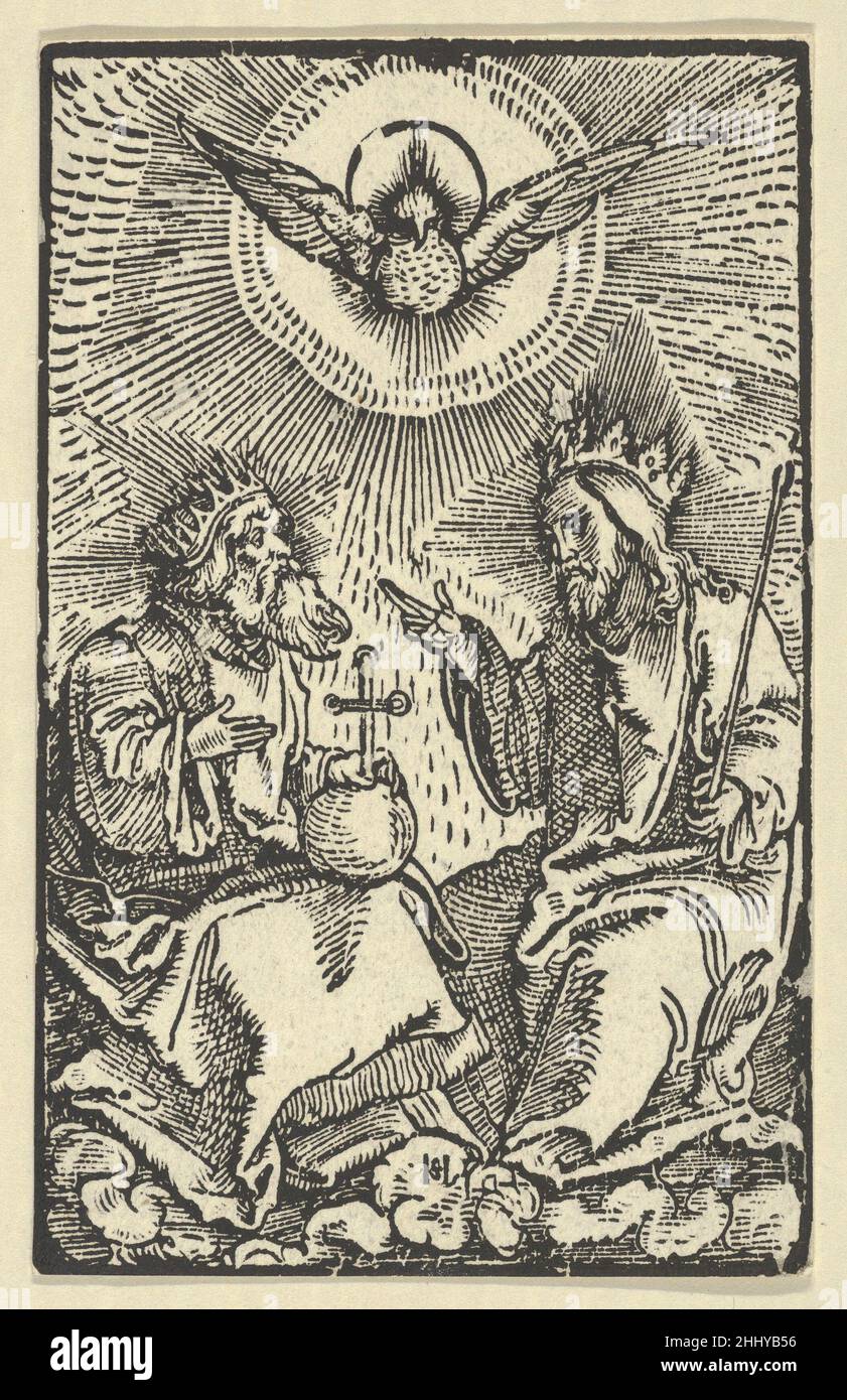 Die Heilige Dreifaltigkeit, von der Via Felicitatis 1513 Hans Schäufelein Deutsch. Die Heilige Dreifaltigkeit, von der Via Felicitatis 667988 Stockfoto