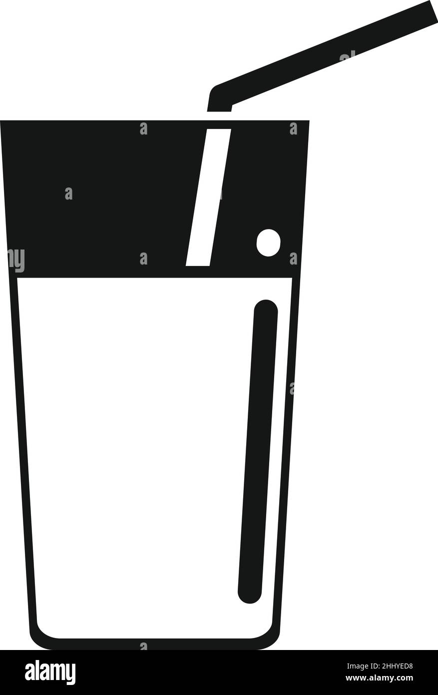 Orange Saft Glas Symbol einfache Vektor. Diät-Essen. Gesunde Ernährung Stock Vektor