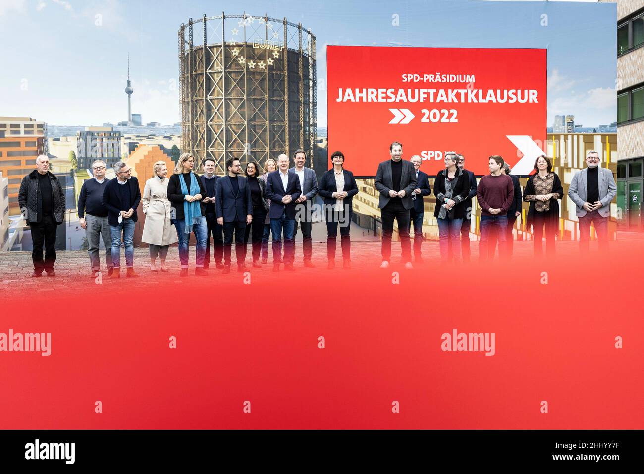 Berlin, Deutschland. 22nd Januar 2022. Jahrestagung der SPD in Berlin, 22nd. Januar 2022. Kredit: dpa/Alamy Live Nachrichten Stockfoto