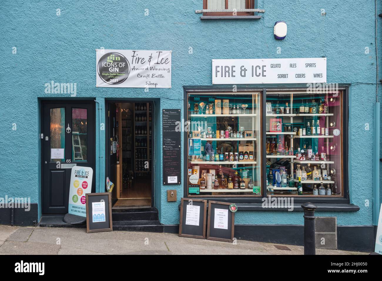 Aus Lizenz Fire & Ice, Narberth, Pembrokeshire, Wales, Großbritannien Stockfoto