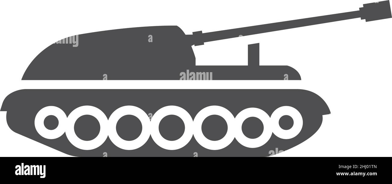 Symbol für Sturmwaffe. Gepanzertes Infanterie-Kampffahrzeug Stock Vektor