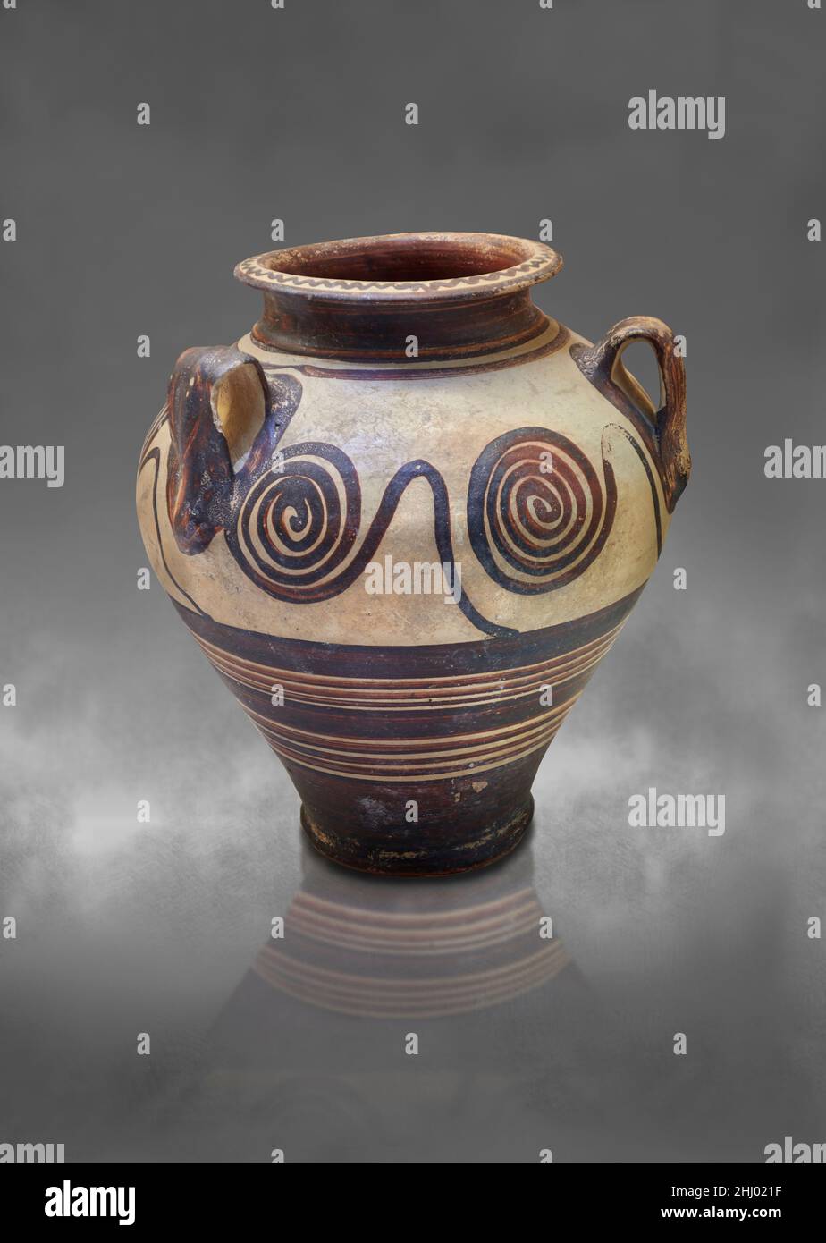 Mykenische Keramik Terracotta Periform Palast Stil Glas mit Wirbel