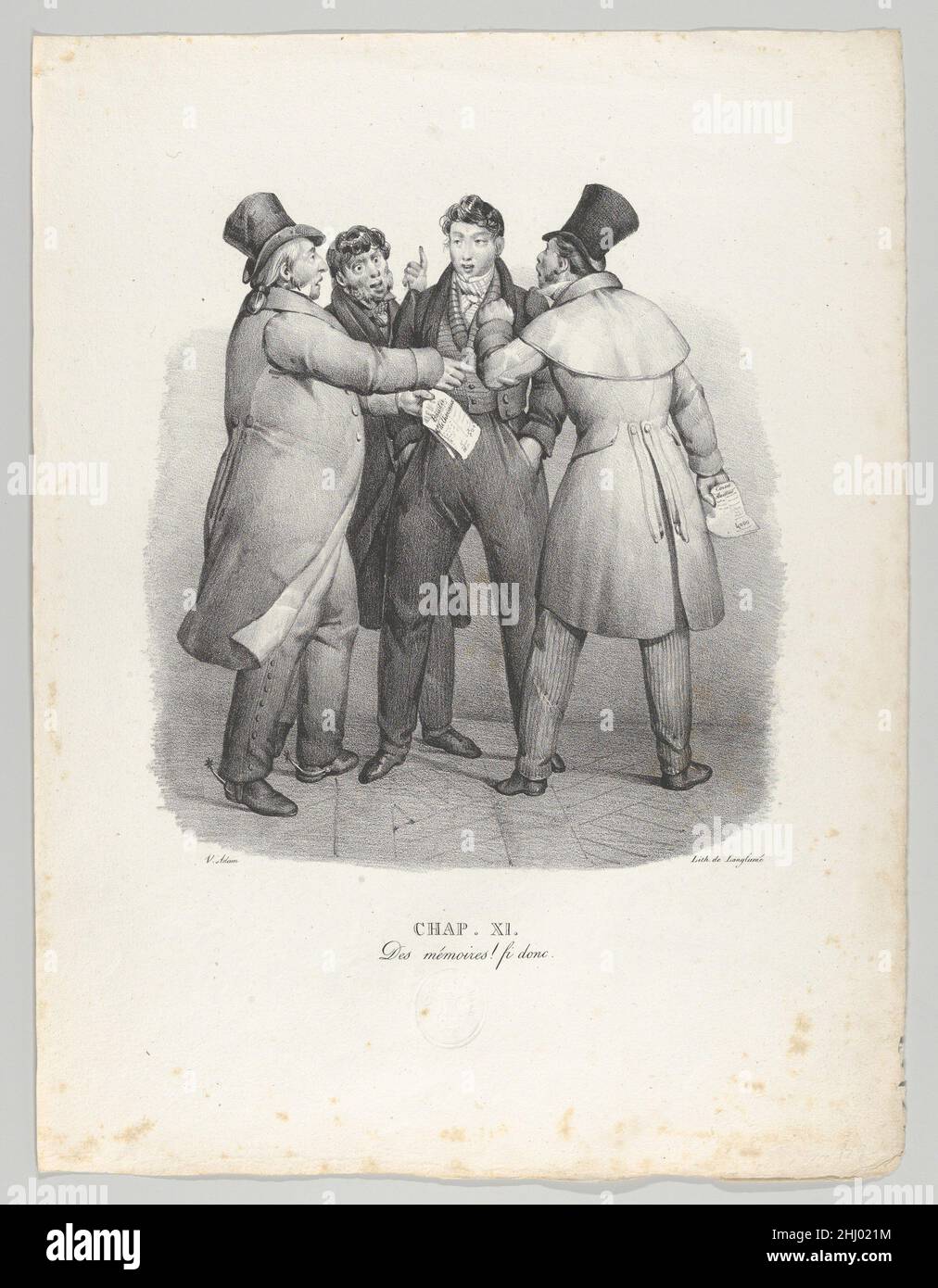 Kapitel XI: Des Memoires! fi donc (IOUs, fie!) 1824 Victor Adam. Kapitel XI: Des Memoires! fi donc (IOUs, fie!) 698505 Stockfoto