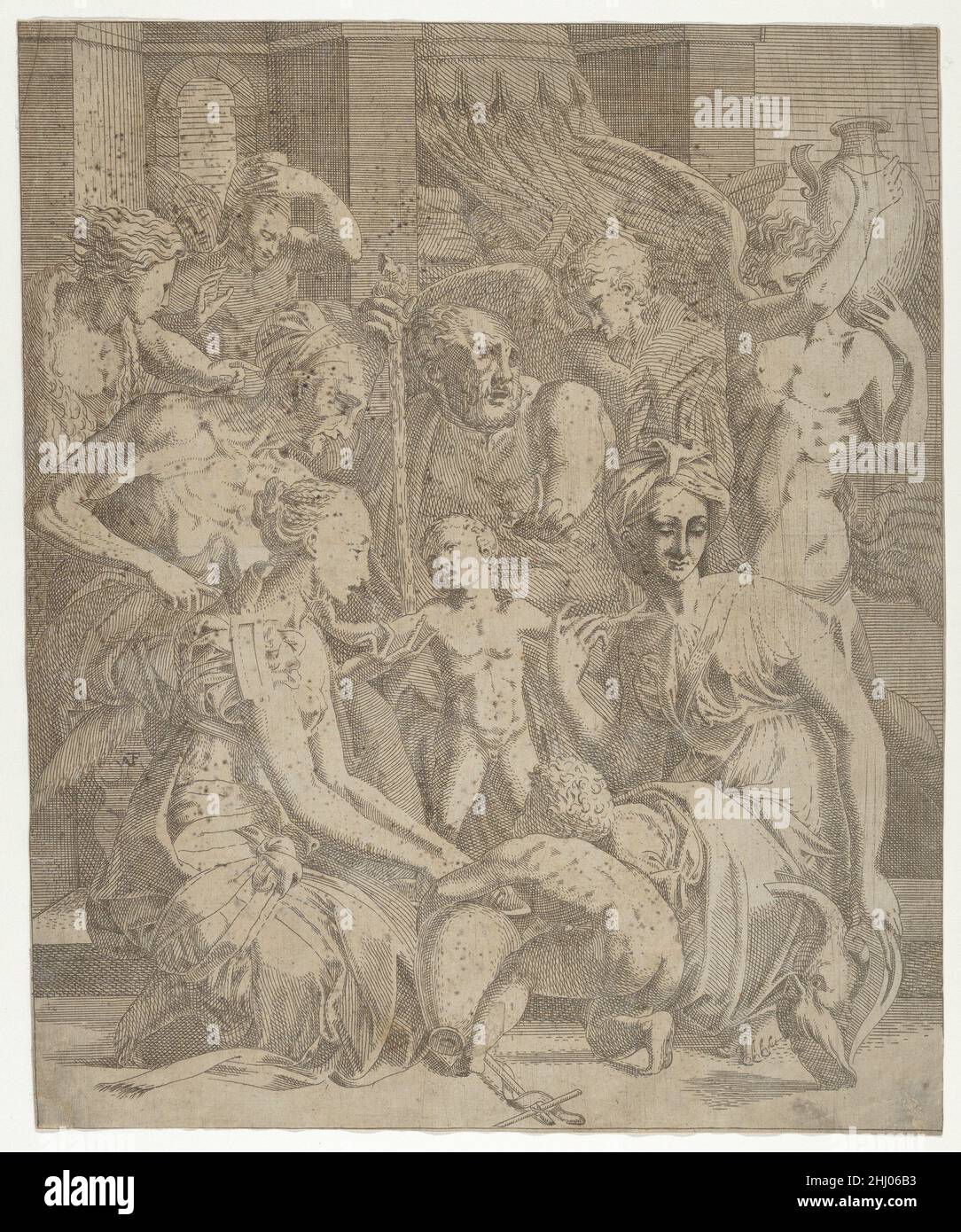 Religiöse Allegorie 1540–45 Antonio Fantuzzi Italienisch. Religiöse Allegorie 336761 Stockfoto