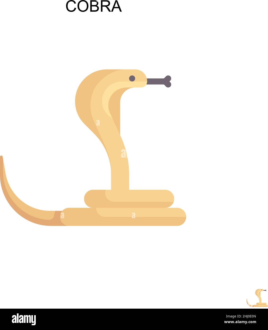 Einfaches Vektor-Symbol für Cobra. Illustration Symbol Design-Vorlage für Web mobile UI-Element. Stock Vektor
