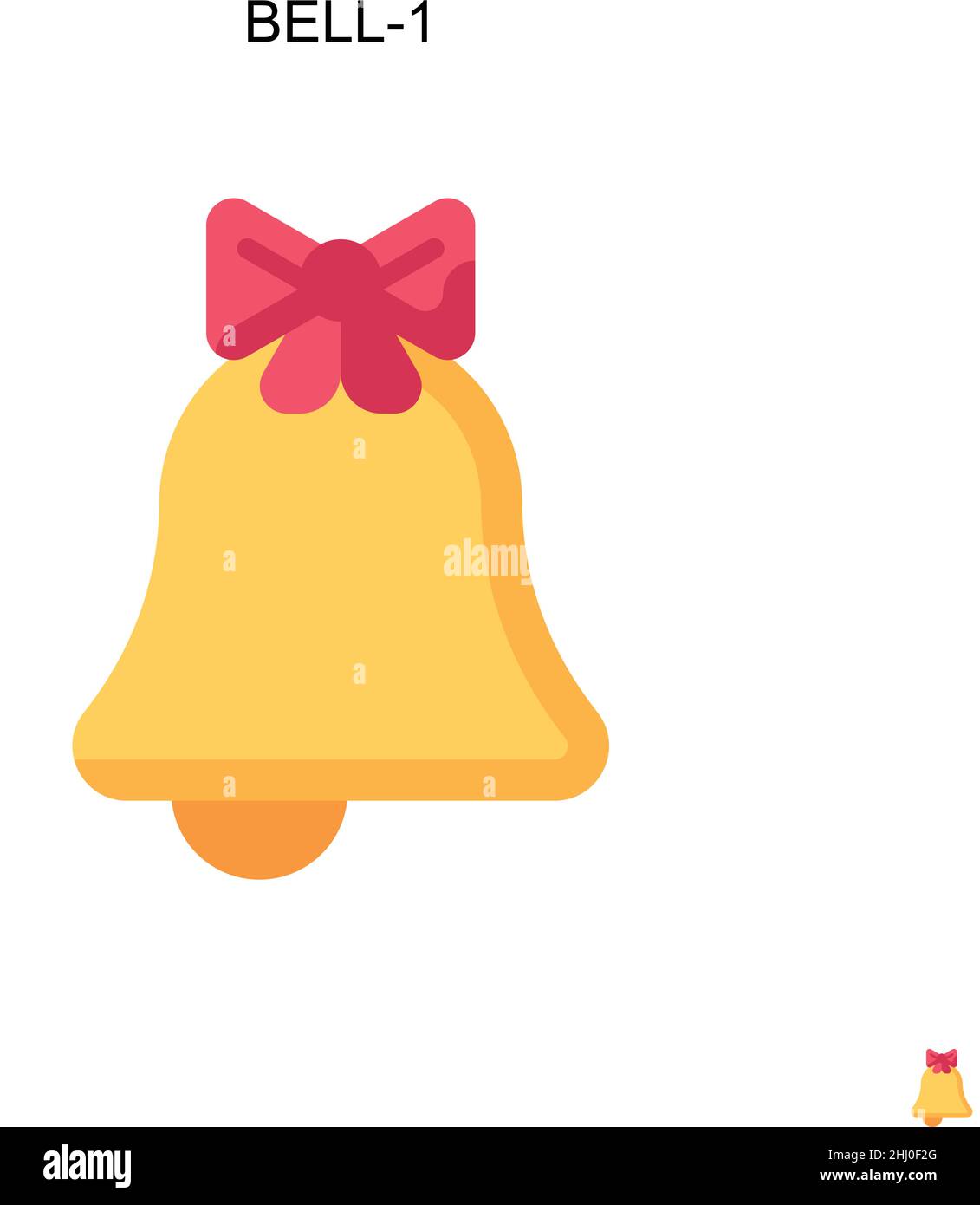 Bell-1 einfaches Vektorsymbol. Illustration Symbol Design-Vorlage für Web mobile UI-Element. Stock Vektor