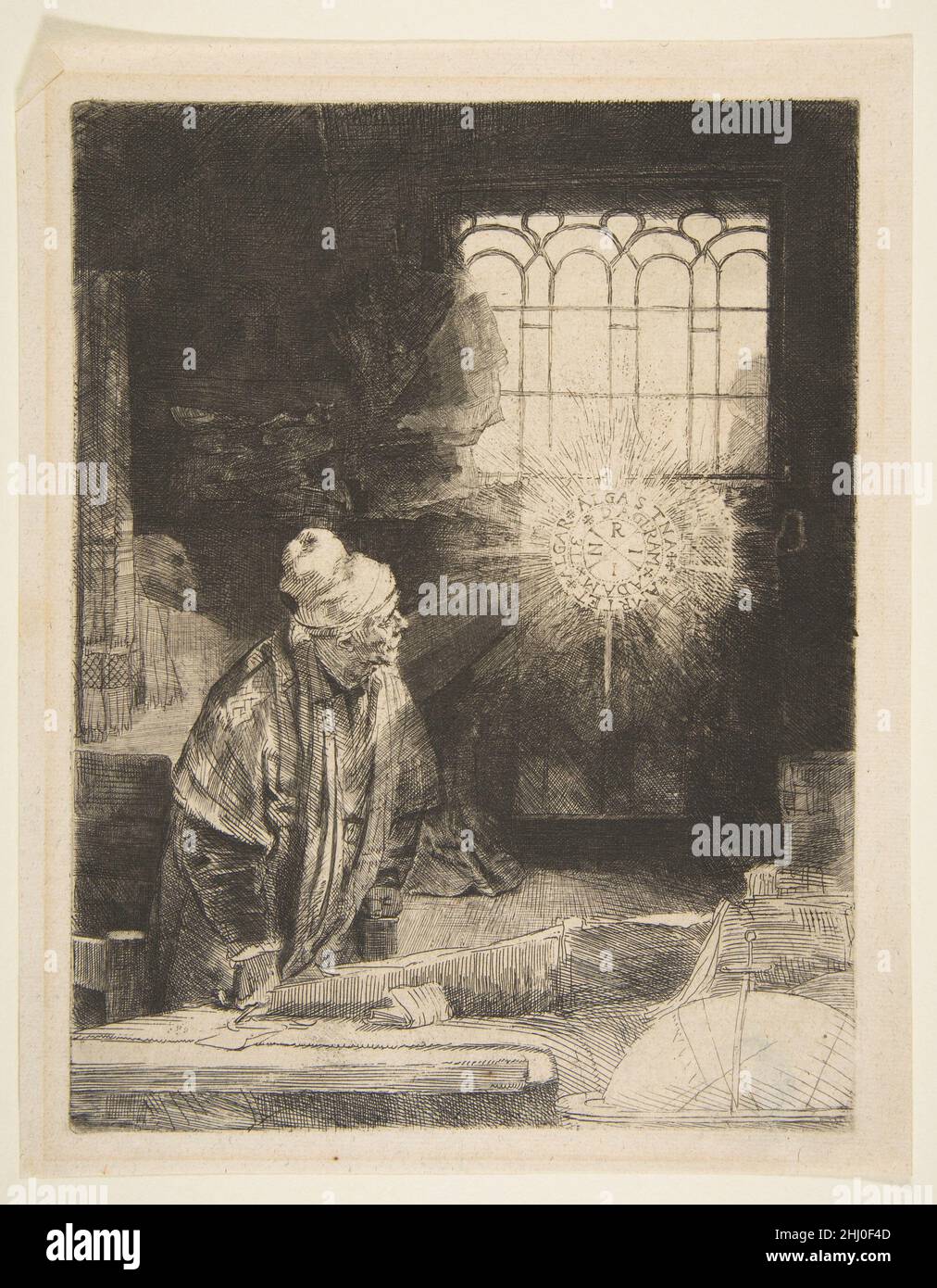 Faust Ca. 1652 Rembrandt (Rembrandt van Rijn) Niederländisch. Faust 391967 Stockfoto