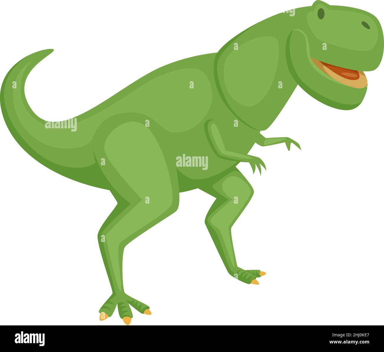 Grüner Dinosaurier. Niedliches Dino-Spielzeug für Kinder. Uralte Tierfigur Stock Vektor