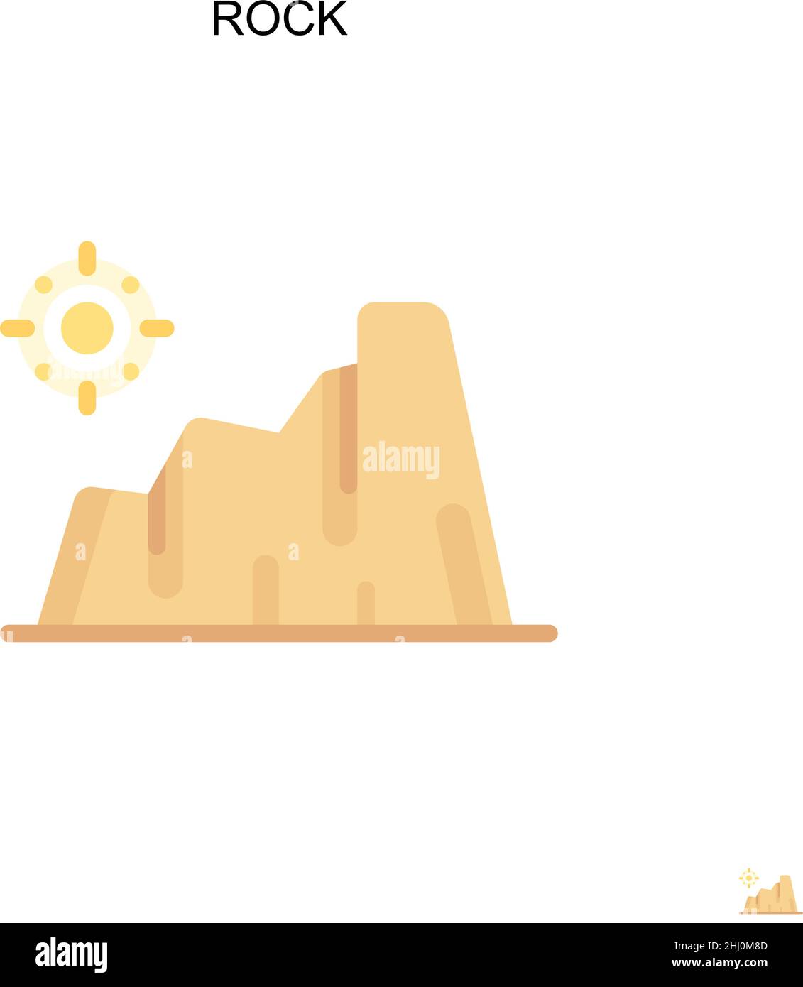 Rock Simple Vektor-Symbol. Illustration Symbol Design-Vorlage für Web mobile UI-Element. Stock Vektor