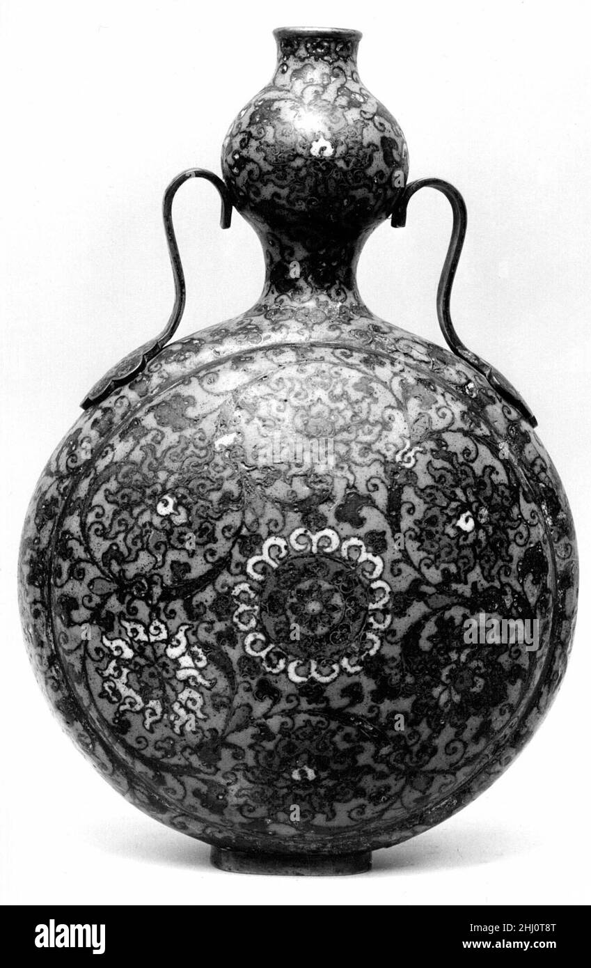 Pilgerflasche Ende des 16th. Jahrhunderts–Anfang des 17th. Jahrhunderts China. Pilgerflasche 40688 Stockfoto