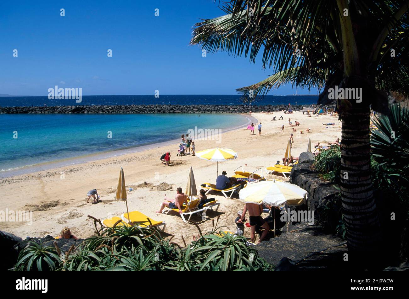 Playa Flamingo, Playa Blanca, Lanzarote, Kanarische Inseln, Spanien, Europa Stockfoto