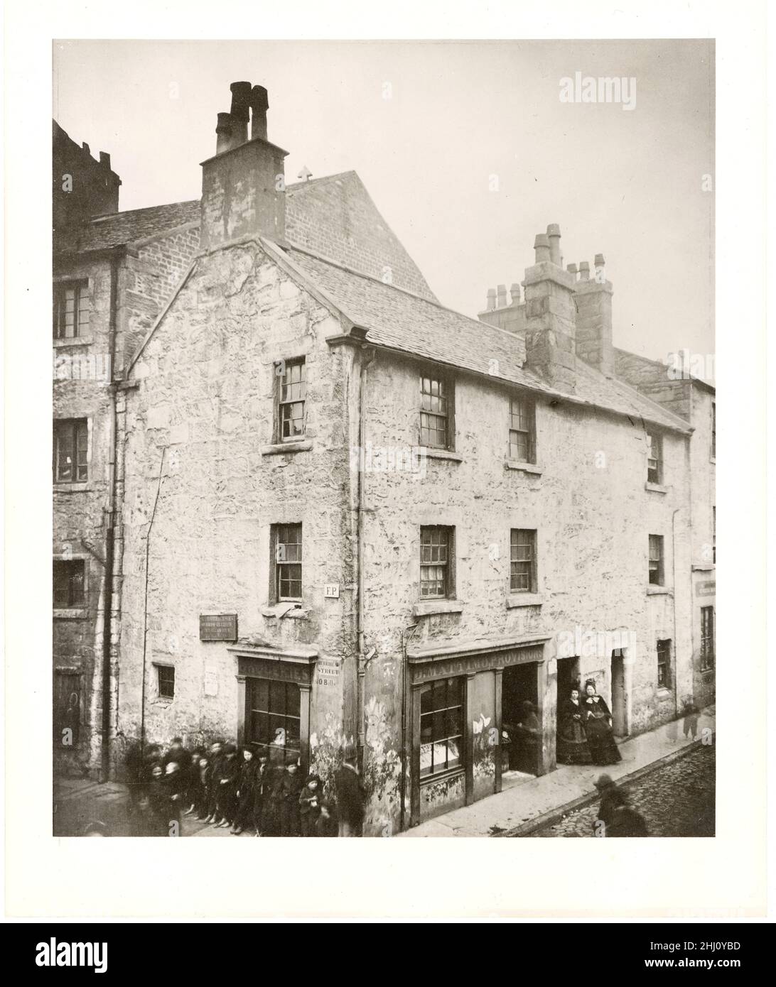 Geburtsort von Allan Pinkerton, Muirhead Street und Ruglen Loan, Gorbals, Glasgow, Schottland - 1850 Stockfoto