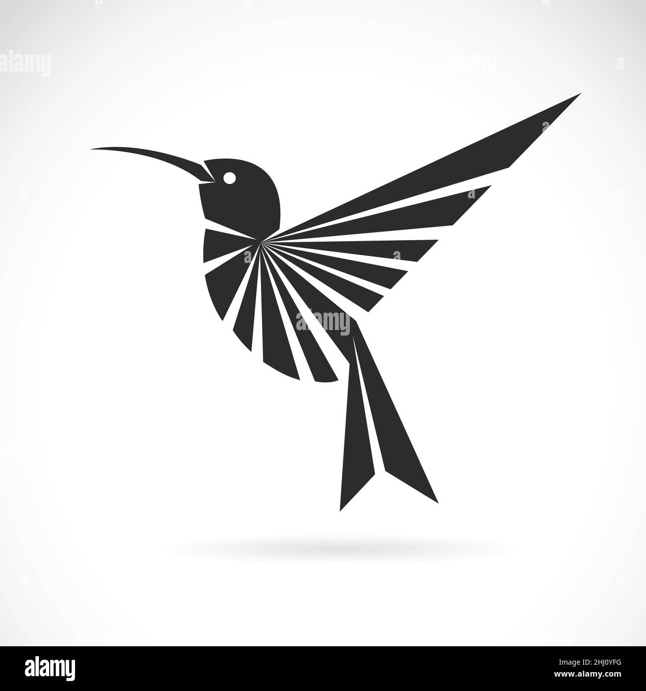 Vektor von Kolibri-Design auf weißem Hintergrund. Leicht editierbare Vektorgrafik mit Ebenen. Stock Vektor