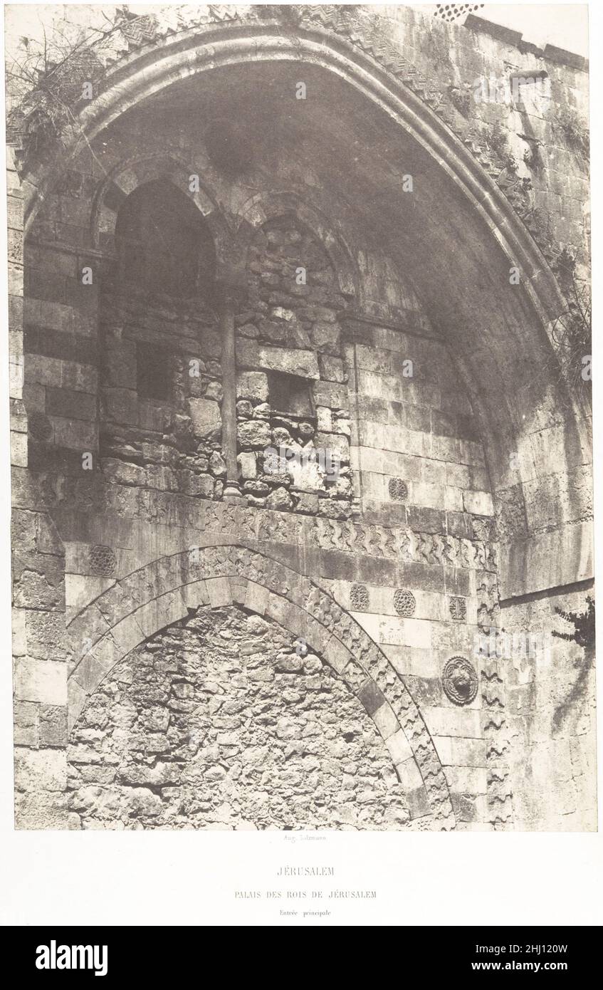 Jérusalem, Palais de rois de Jérusalem, Entrée principale 1854 Auguste Salzmann Französisch. Jérusalem, Palais de rois de Jérusalem, Entrée principale 287011 Stockfoto