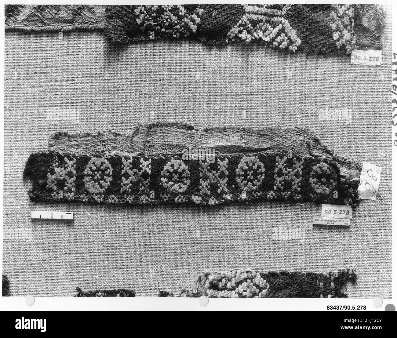 Textile Fragment 5th–6th Jahrhundert. Textile Fragment 443764 Stockfoto