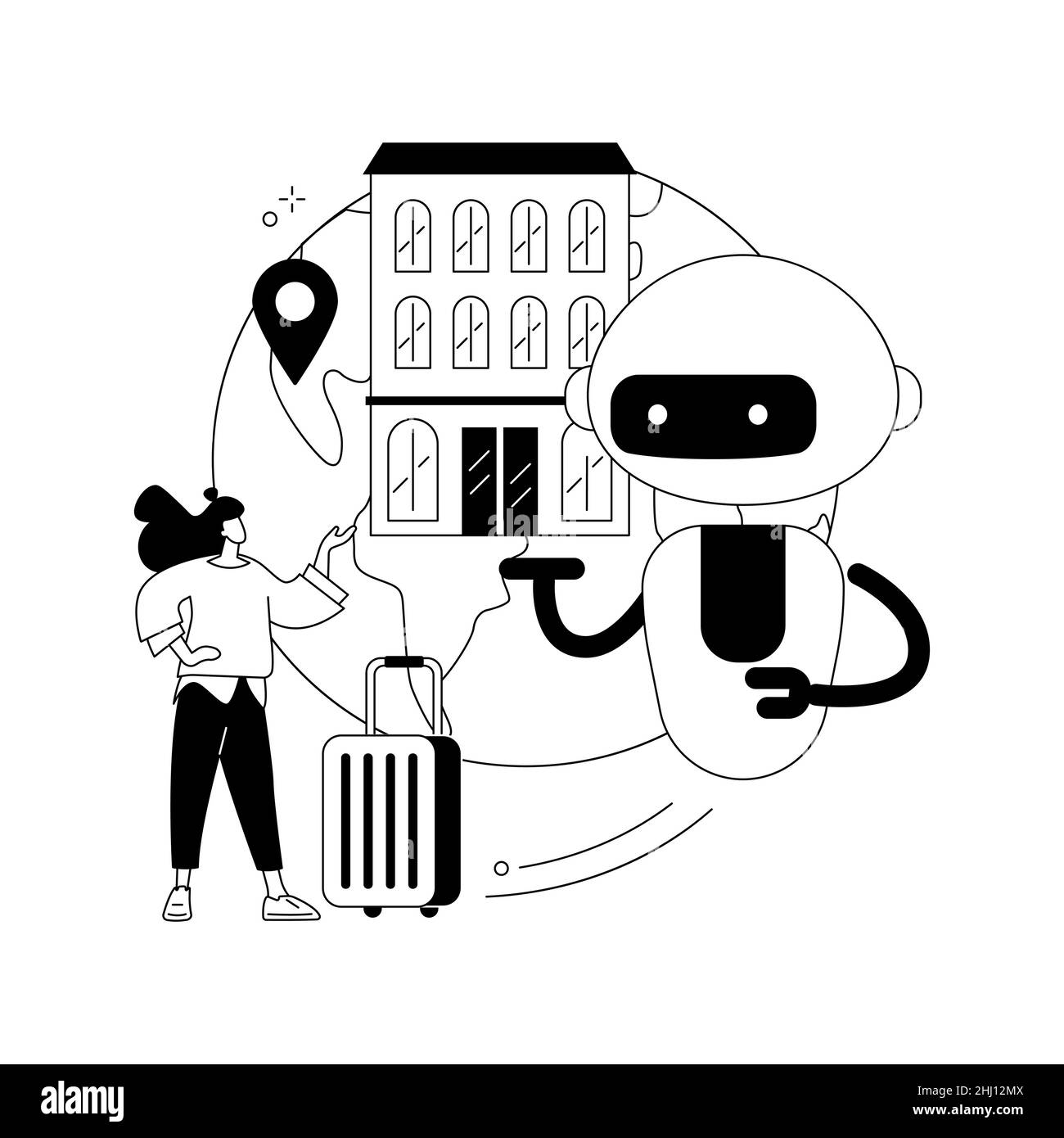 Smart Hospitality Industrie abstrakte Konzept Vektor Illustration. Stock Vektor