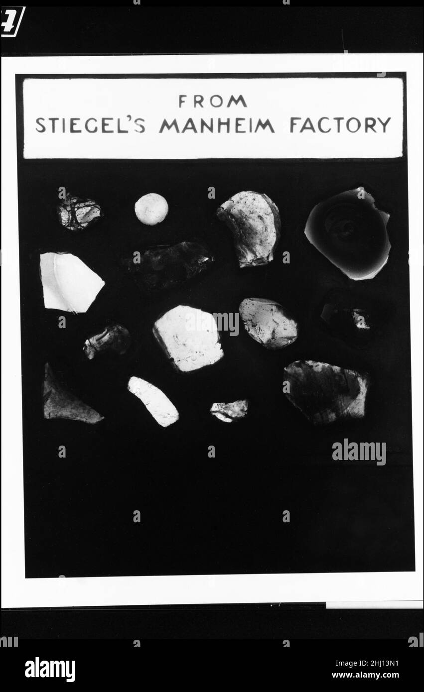 Glaspaneel 1763–74 Stiegels Werk in Manheim. Glasscheibe 4012 Stockfoto