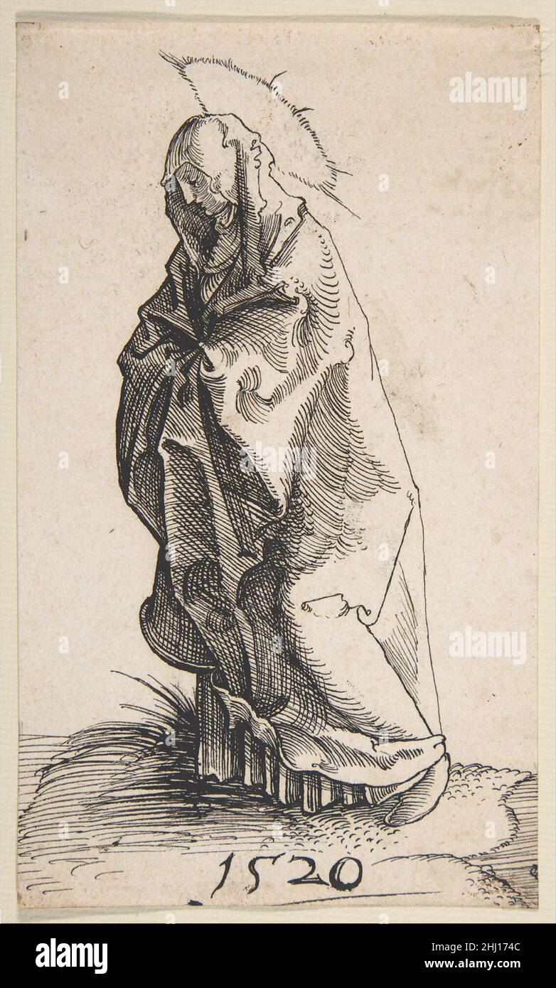 Stehende Madonna in Trauer 1520 Monogrammist G.Z. Deutsch. Stehende Madonna in Trauer 364560 Stockfoto