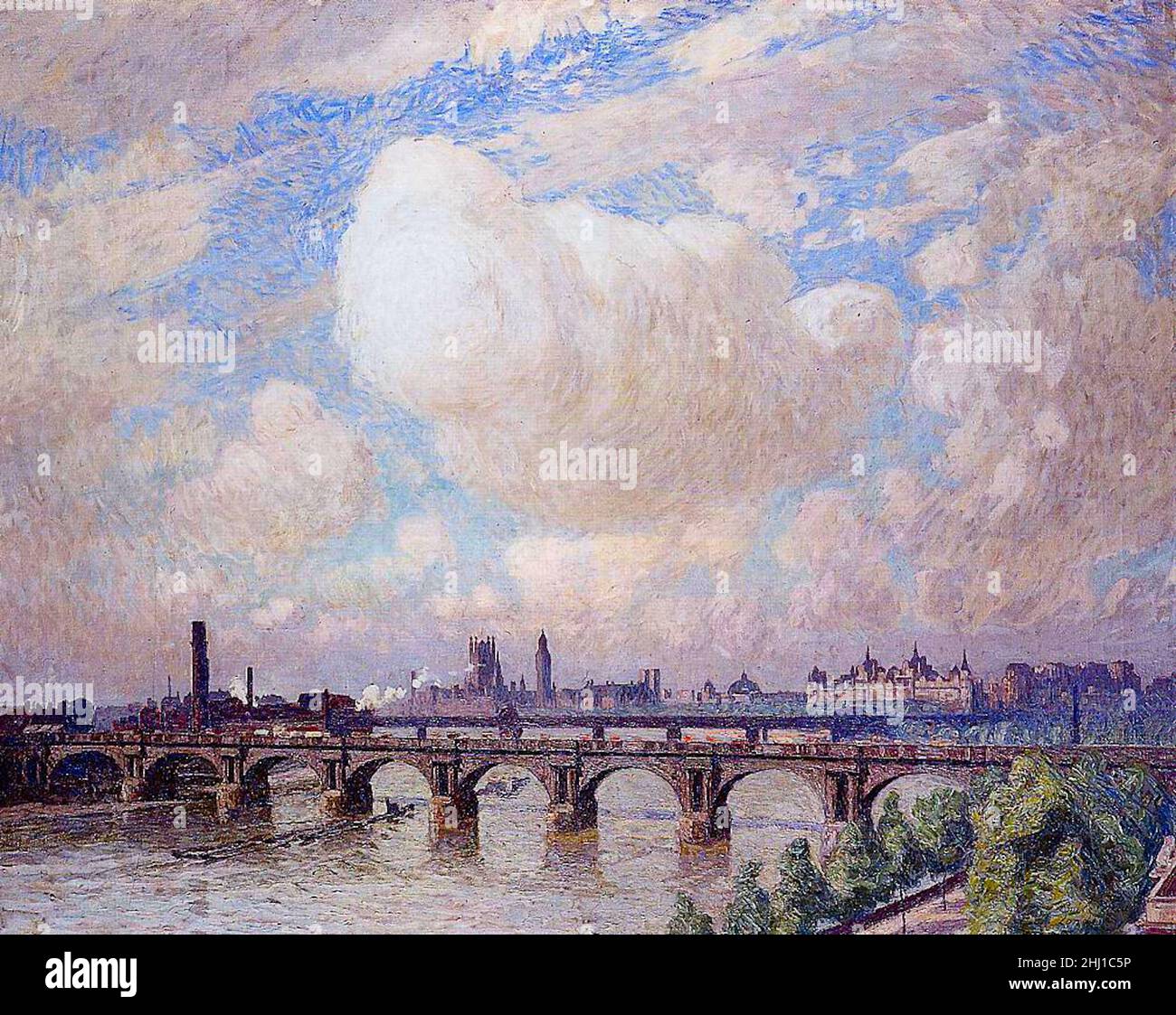 Emile Claus - Waterloo Bridge in the Sun Stockfoto