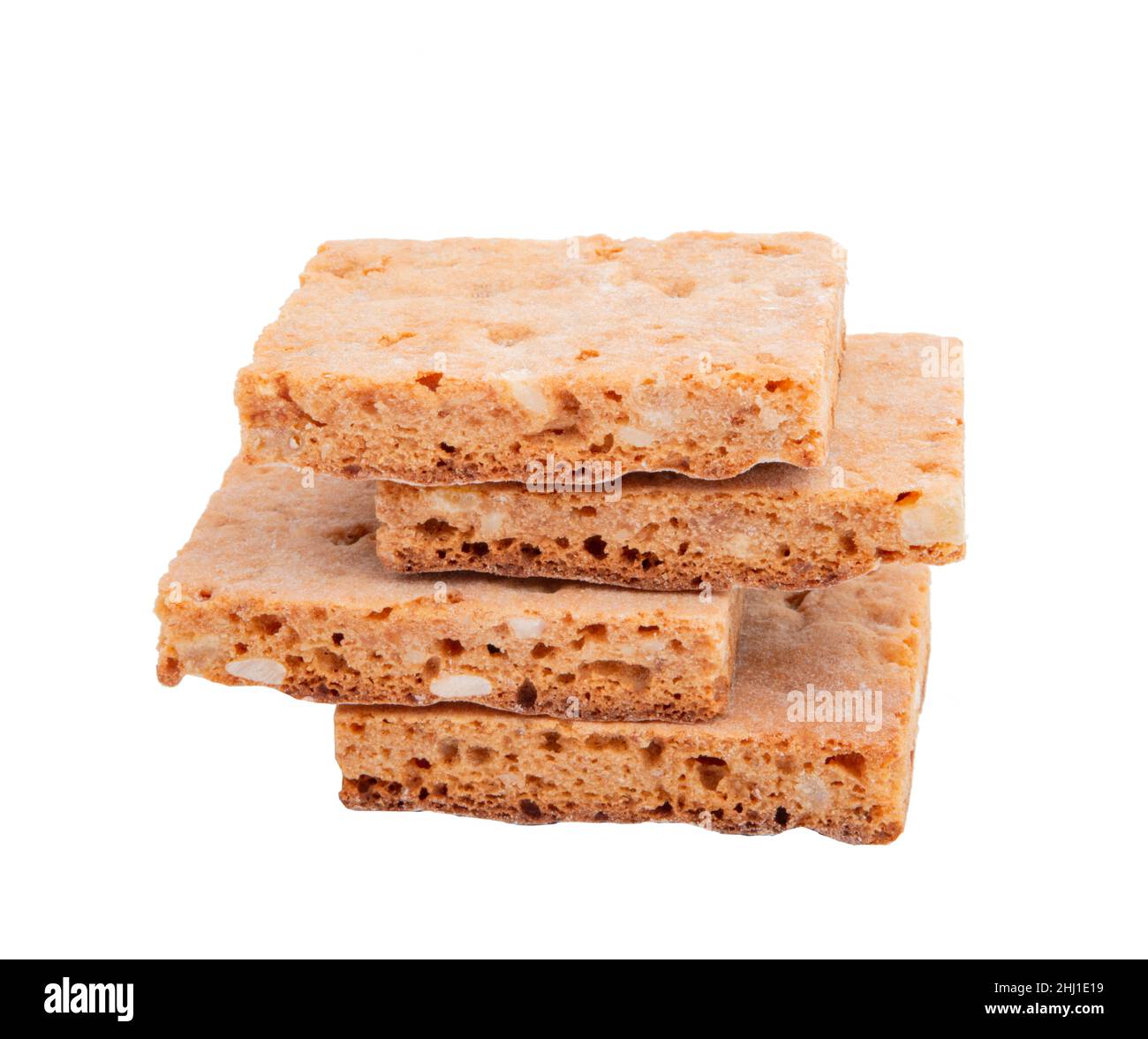 Schweizer Basilikum Lebkuchen auf dem weißen isoliert Stockfoto