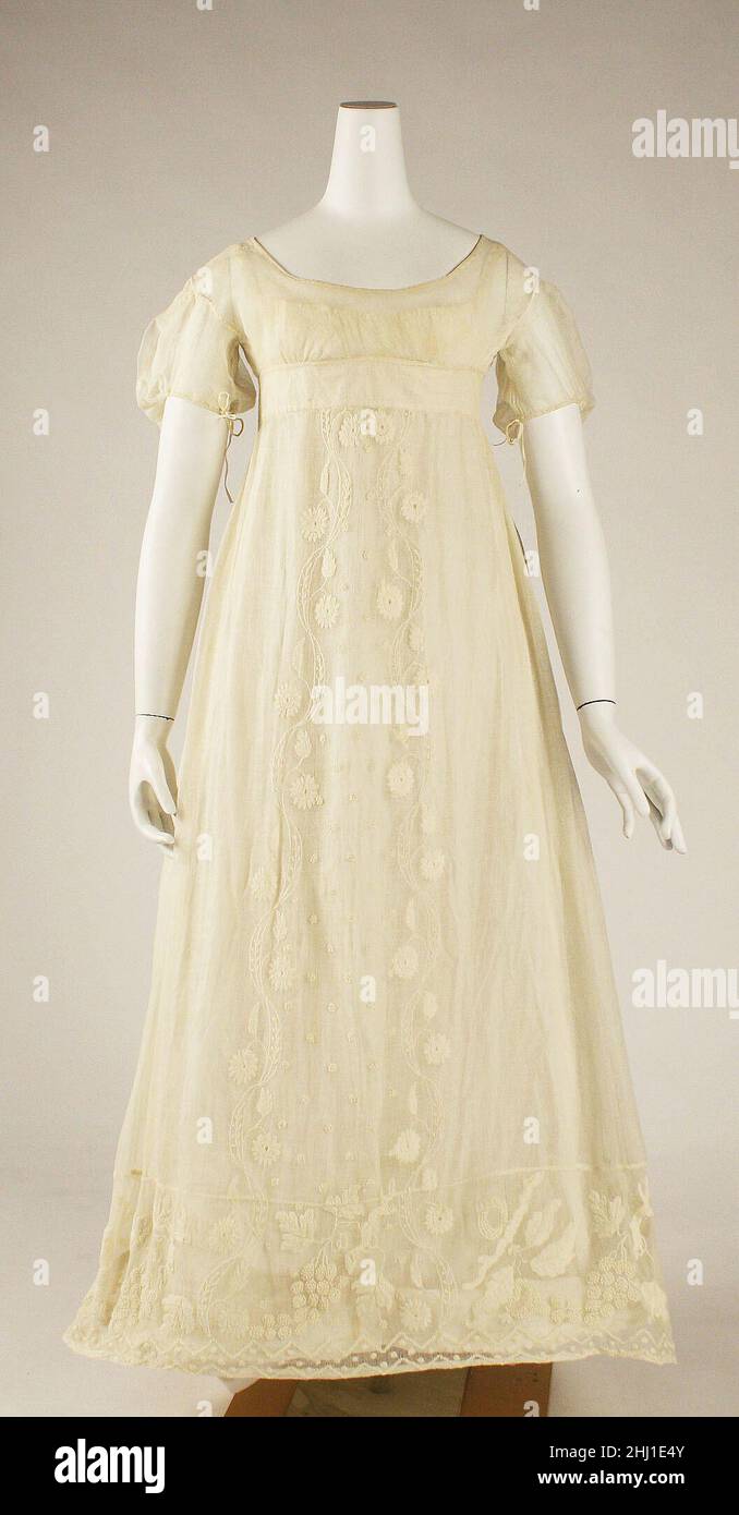 Kleid ca. 1810 Briten. Kleid. Britisch. Ca. 1810. Baumwolle, Leinen Stockfoto