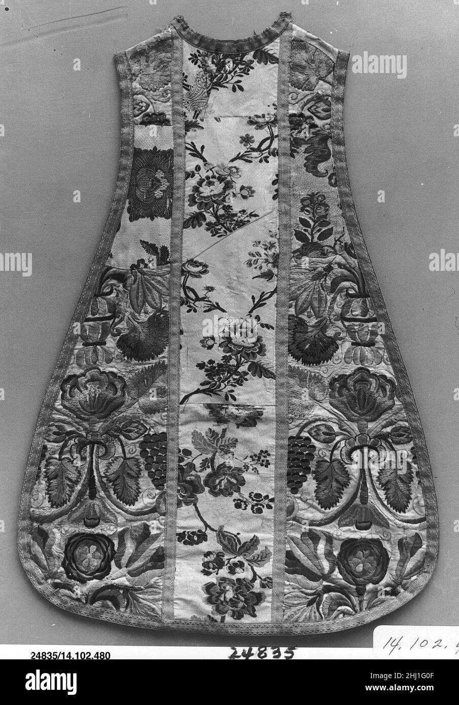 Chassuble Front 18th Jahrhundert Italienisch oder Französisch. Chasuble vorne 219708 Stockfoto