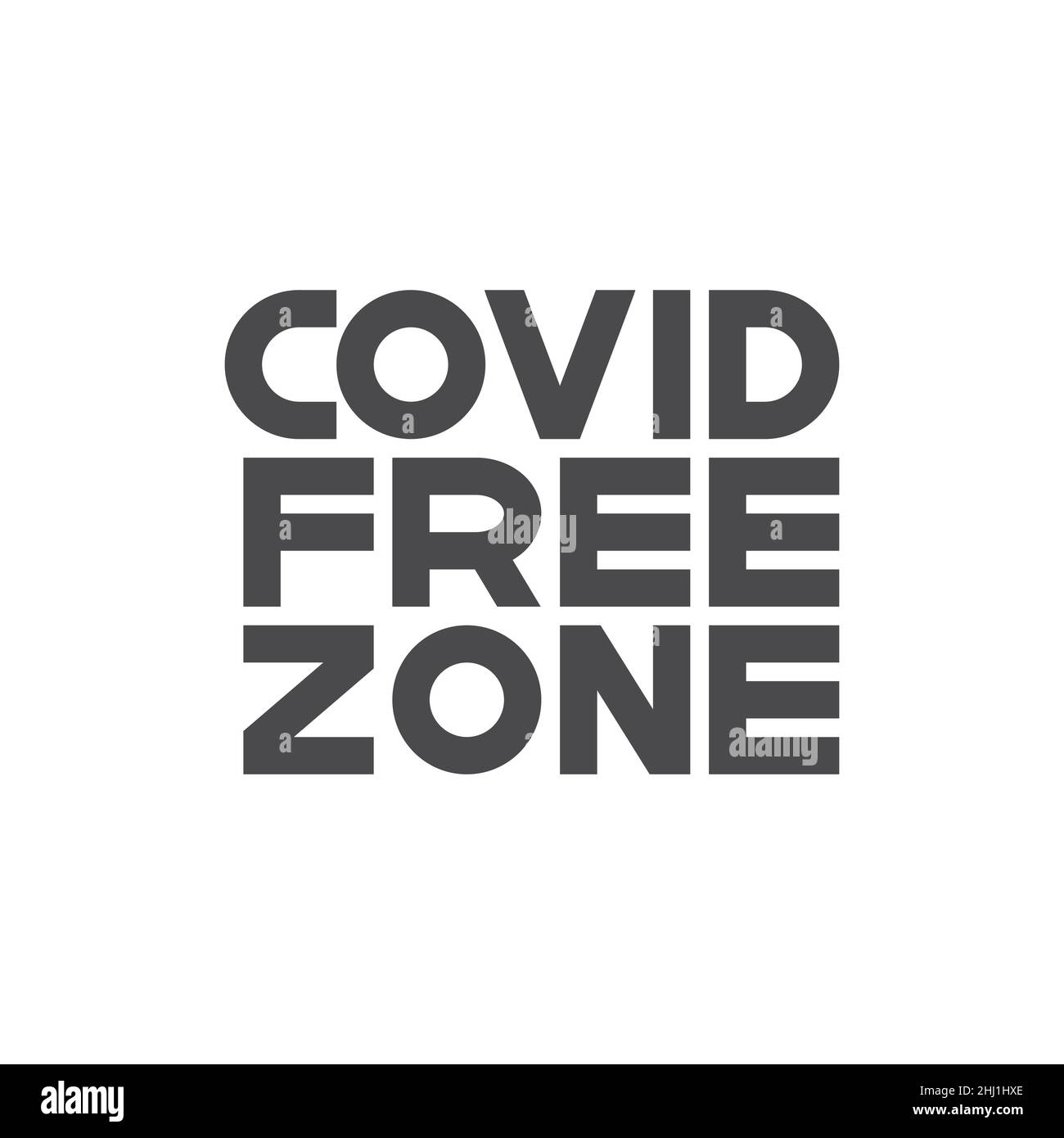Covid-Aufkleber für freie Zonen Stock Vektor