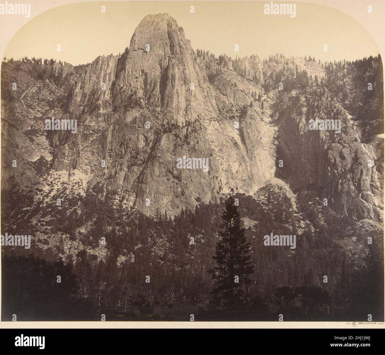 Sentinel. Vorderansicht: 3270 Meter. 1861 Carleton E. Watkins American. Sentinel. Vorderansicht: 3270 Meter. 286423 Stockfoto