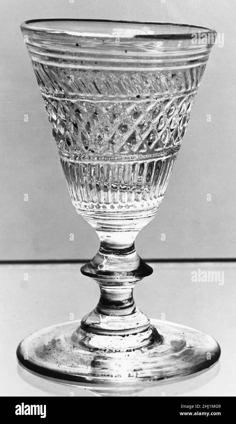 Weinglas 1820–40 Amerikanisch. Weinglas 9879 Stockfoto