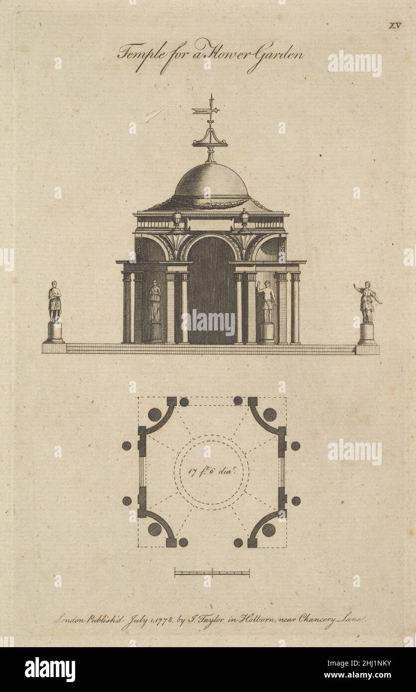 Tempel für einen Blumengarten 1778 Sir John Soane Britisch. Tempel für einen Blumengarten 398743 Stockfoto