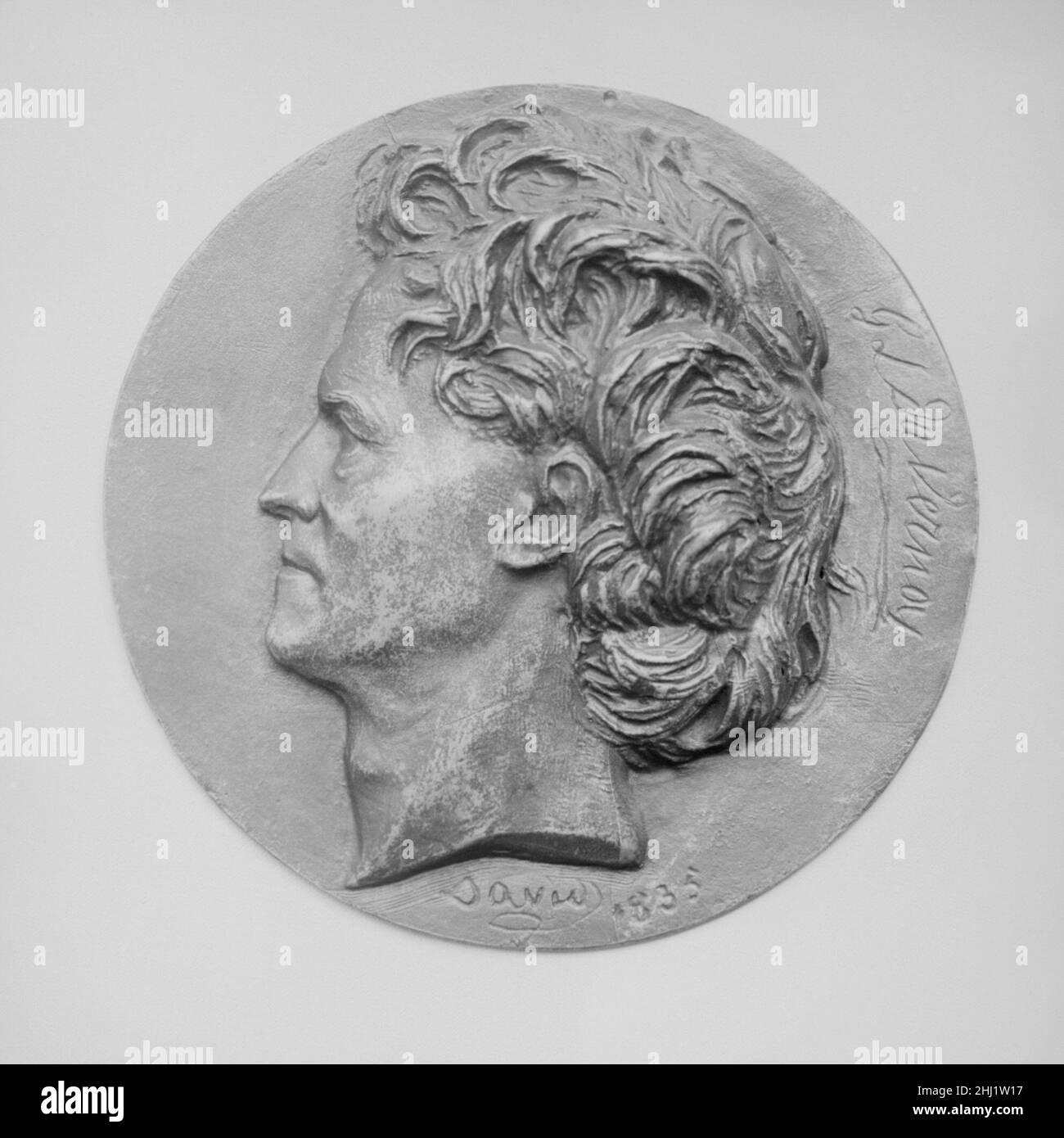Georges Louis Duvernoy (1777–1855), französischer Naturforscher 1835 Pierre Jean David d'Angers Französisch Pierre-Jean David d'Angers war der produktivste und einer der bedeutendsten französischen Bildhauer der ersten Hälfte des 19. Jahrhunderts. Während seiner fast fünfzigjährigen Karriere (1819–1856) blieb David seiner Überzeugung treu, dass skulpturale Denkmäler, die den Leistungen großer Männer und Frauen gewidmet sind, die Größe eines Volkes am dauerhaftesten und lebhaftesten zum Ausdruck bringen. Er suchte kontinuierlich Aufträge für Denkmäler mit historischen und zeitgenössischen Figuren, die er bewunderte, um sie zu begehen Stockfoto