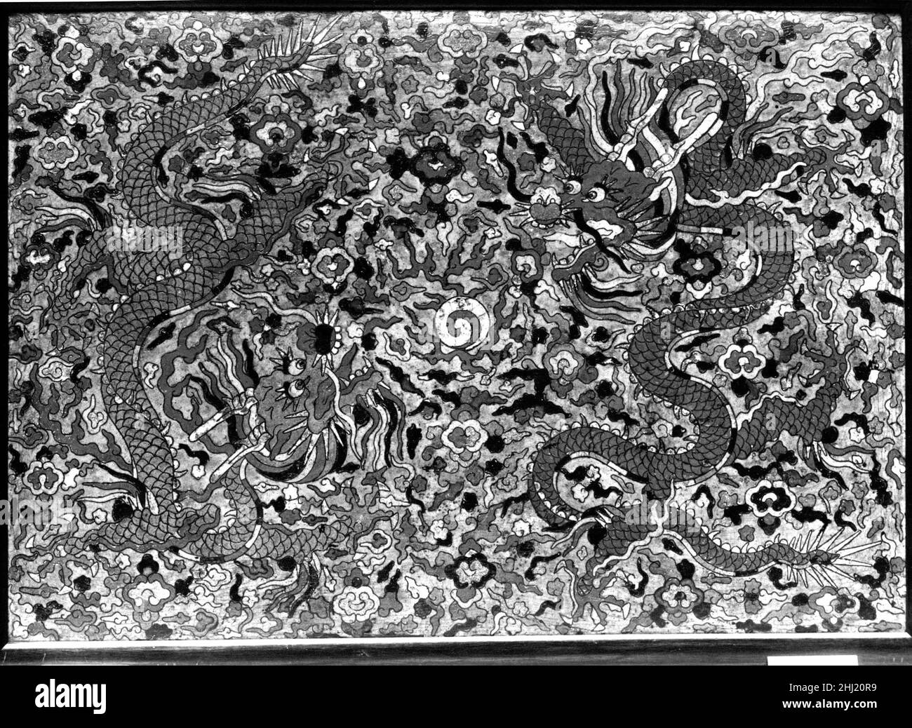 Panel mit Drachen Ende des 16th. Bis Anfang des 17th. Jahrhunderts in China. Tafel mit Drachen 40747 Stockfoto