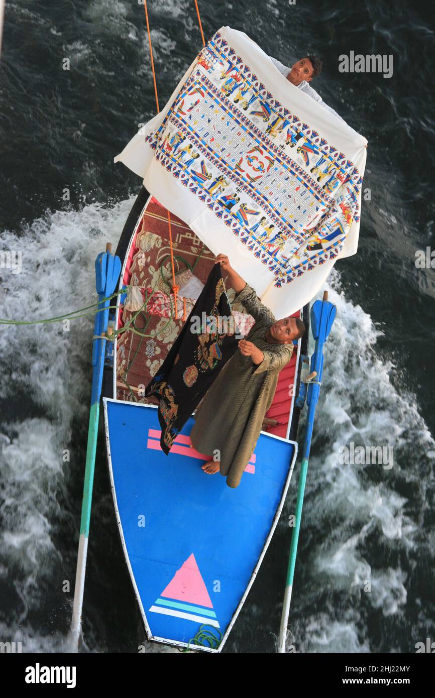 Boote auf dem Nil, Ägypten Stockfoto
