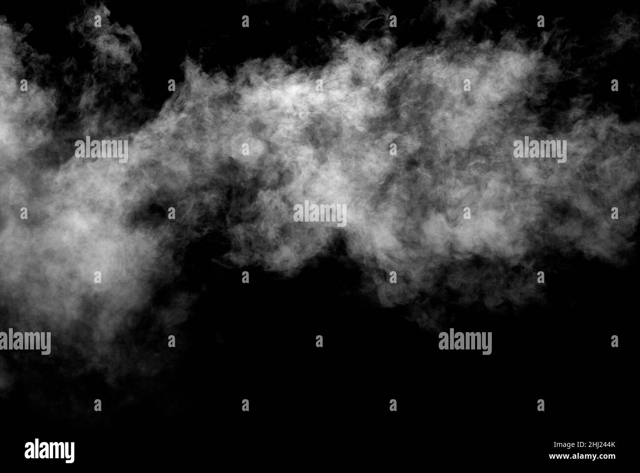 Rauch Dampf Nebel Luft Hintergrund Form schwarz Stockfoto