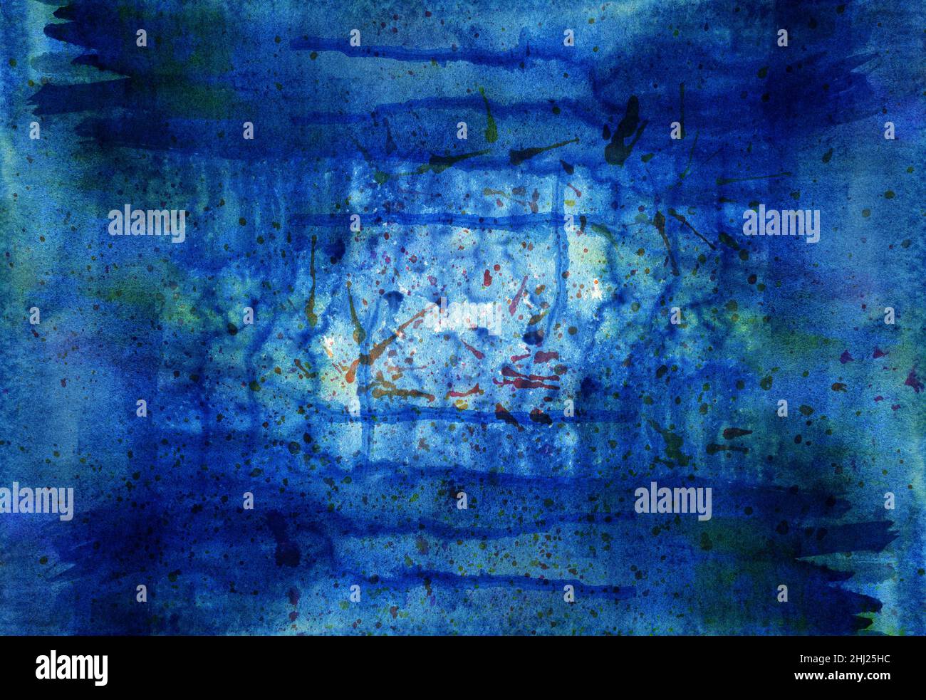 Abstrakt Aquarell handbemalter Hintergrund. Kreative Textur für Design. Gealtertes zerknittertes Papier. Design-Element für Hintergründe, Scrapbooking, Web. Crea Stockfoto
