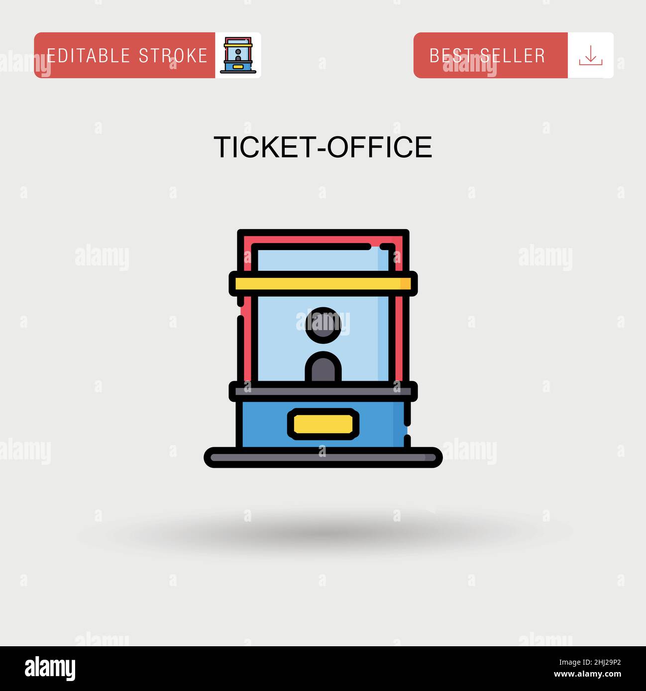 Ticket-Office einfaches Vektorsymbol. Stock Vektor