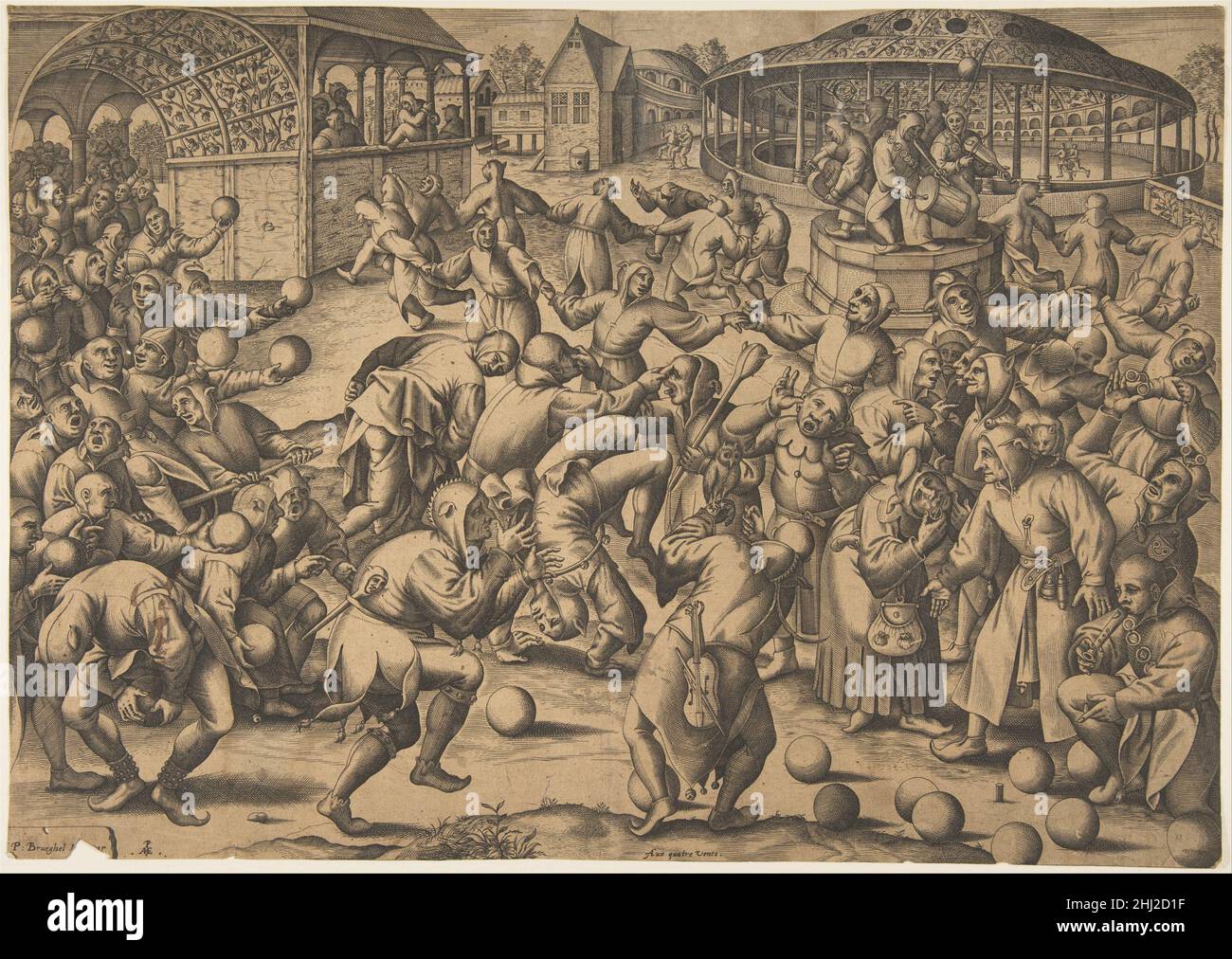 Das Fest der Narren nach 1570 nach Pieter Bruegel dem Älteren Niederlandisch. Das Festival der Narren 371790 Stockfoto