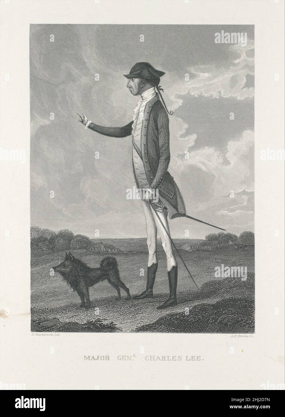 Generalmajor Charles Lee 1860 Alexander Hay Ritchie. Generalmajor Charles Lee 363438 Stockfoto