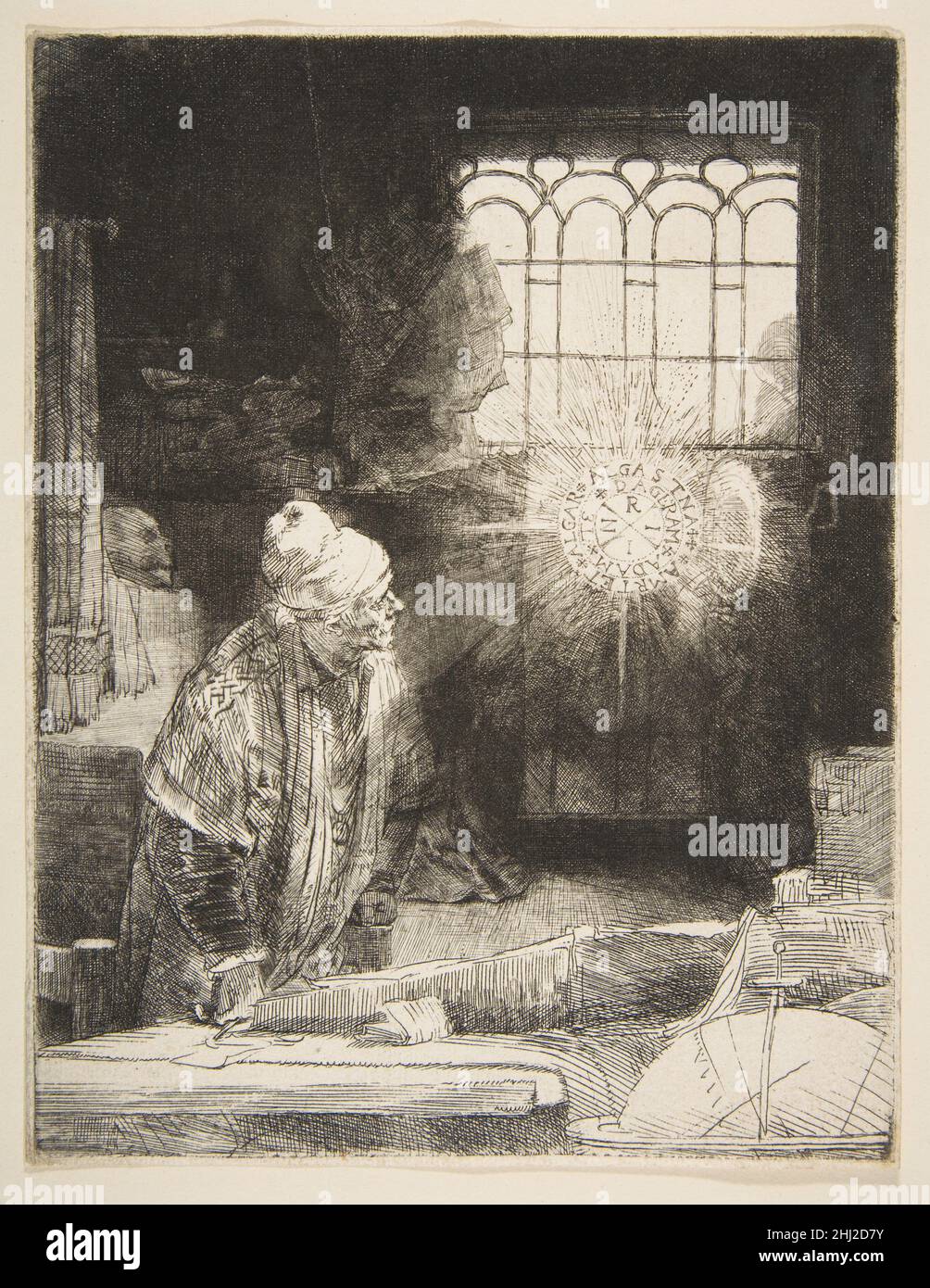 Faust Ca. 1652 Rembrandt (Rembrandt van Rijn) Niederländisch. Faust 391965 Stockfoto