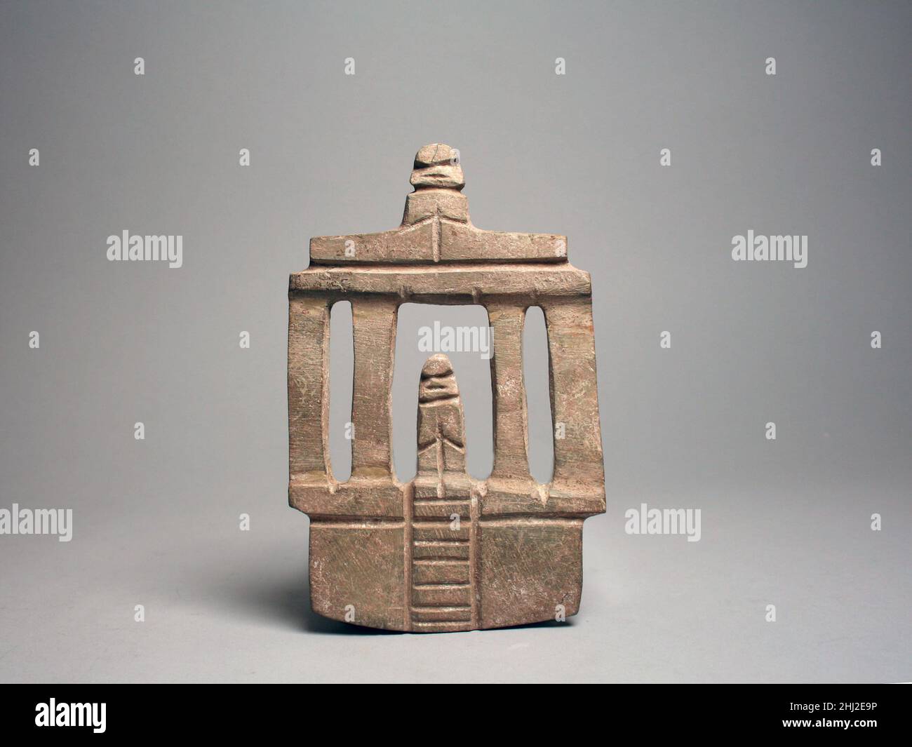 Tempel mit Figuren 1st–8th Jahrhundert Mezcala. Tempel mit Figuren 317471 Stockfoto