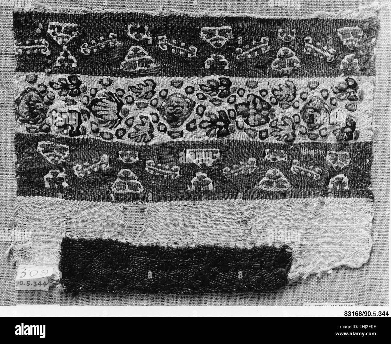 Textile Fragment 5th–6th Jahrhundert. Textile Fragment 443830 Stockfoto